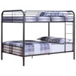 Pemberly Row Full Over Full Metal Bunk Bed in Gunmetal