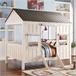 Pemberly Row Full Cottage Bed in Weathered White