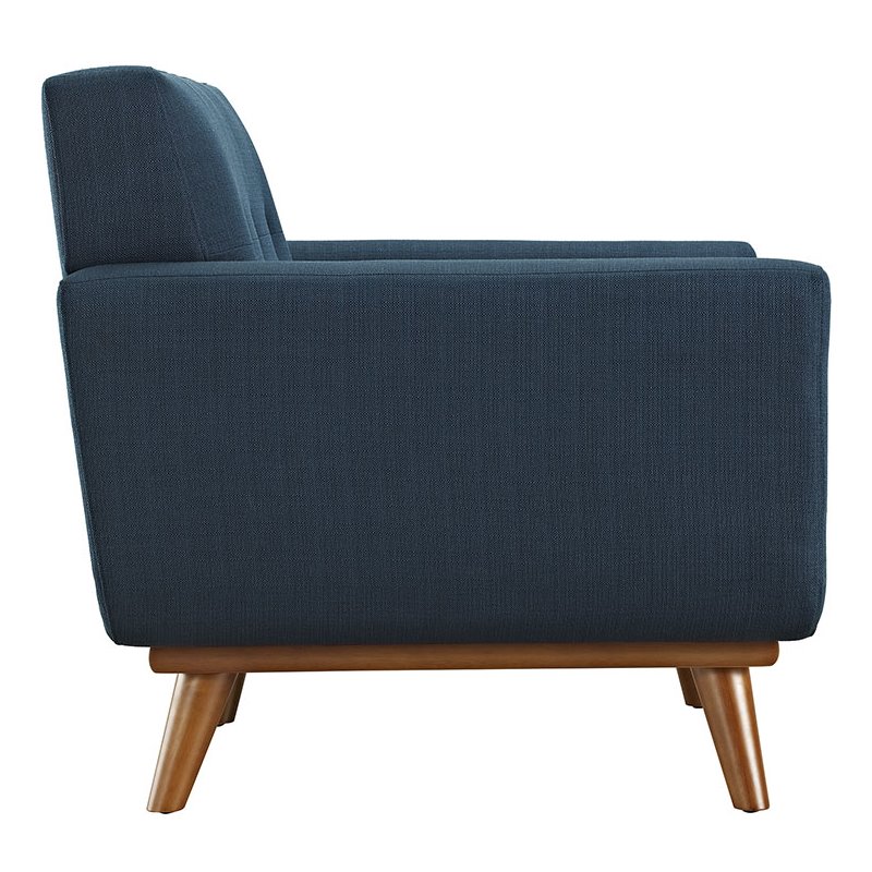 Pemberly Row Modern Upholstered Fabric Accent Chair in Azure