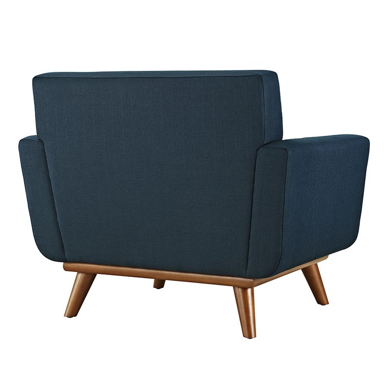 Pemberly Row Modern Upholstered Fabric Accent Chair in Azure
