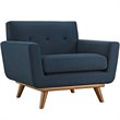 Pemberly Row Modern Upholstered Fabric Accent Chair in Azure