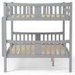 Pemberly Row Full Over Full Contemporary Wood Bunk Bed with Ladder in Gray