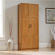 Pemberly Row Engineered Wood 4-Adjustable Shelf Storage Cabinet in Highland Oak