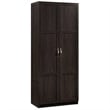 Pemberly Row Engineered Wood 4-Shelf Storage Cabinet in Cinnamon Cherry