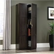 Pemberly Row Engineered Wood 4-Shelf Storage Cabinet in Cinnamon Cherry