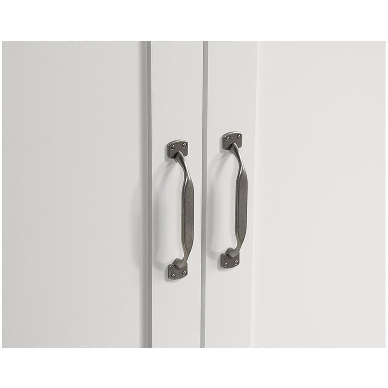 Pemberly Row Contemporary Engineered Wood Storage Cabinet in White