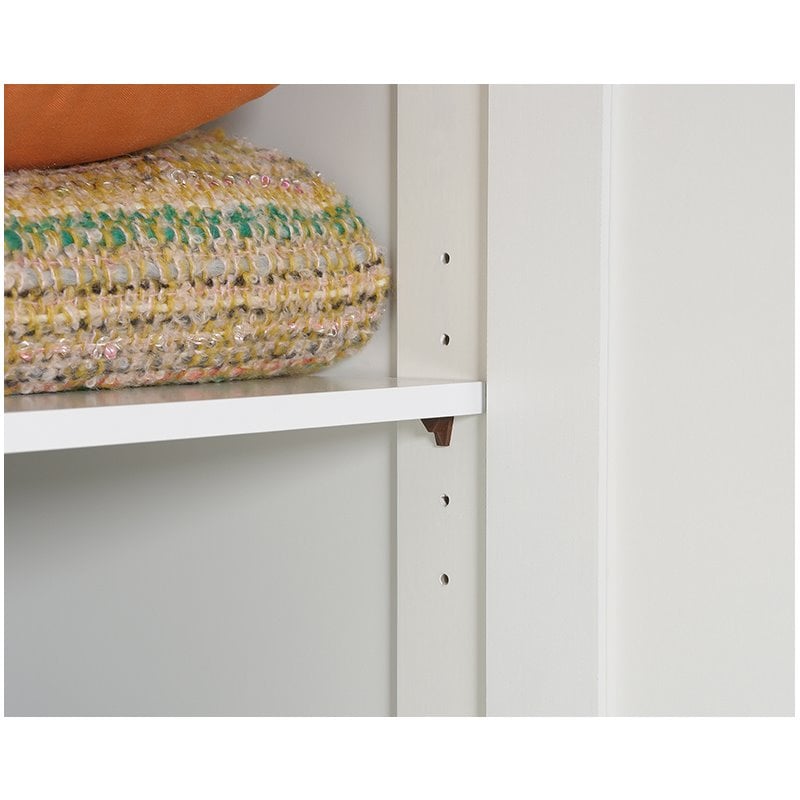 Pemberly Row Contemporary Engineered Wood Storage Cabinet in White