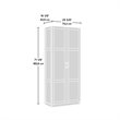 Pemberly Row Contemporary Engineered Wood Storage Cabinet in White