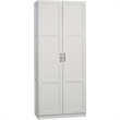 Pemberly Row Contemporary Engineered Wood Storage Cabinet in White