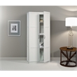 Pemberly Row Contemporary Engineered Wood Storage Cabinet in White