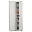 Pemberly Row Contemporary Engineered Wood Storage Cabinet in White