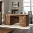 Pemberly Row Contemporary Engineered Wood Office Executive Desk in Vintage Oak