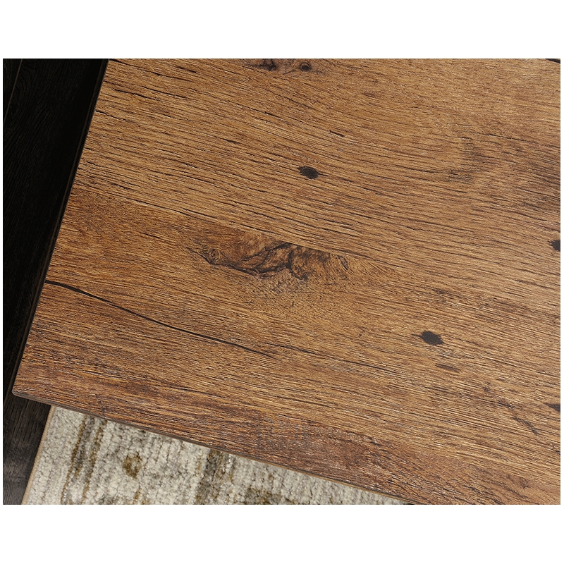 Pemberly Row Contemporary Engineered Wood Office Executive Desk in Vintage Oak