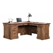 Pemberly Row Contemporary Wood L Shaped Computer Desk in Vintage Oak