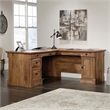 Pemberly Row Contemporary Wood L Shaped Computer Desk in Vintage Oak