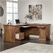 Pemberly Row Contemporary Wood L Shaped Computer Desk in Vintage Oak