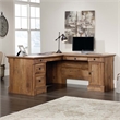 Pemberly Row Contemporary Wood L Shaped Computer Desk in Vintage Oak