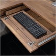 Pemberly Row Contemporary Wood L Shaped Computer Desk in Vintage Oak