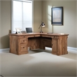 Pemberly Row Contemporary Wood L Shaped Computer Desk in Vintage Oak