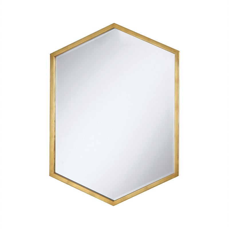 Pemberly Row Hexagonal Decorative Mirror in Gold