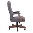 Pemberly Row Modern Rustic Executive Swivel Chair in Slate Gray