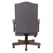 Pemberly Row Modern Rustic Executive Swivel Chair in Slate Gray