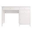 Pemberly Row Transitional Composite Wood Office Writing Desk in White