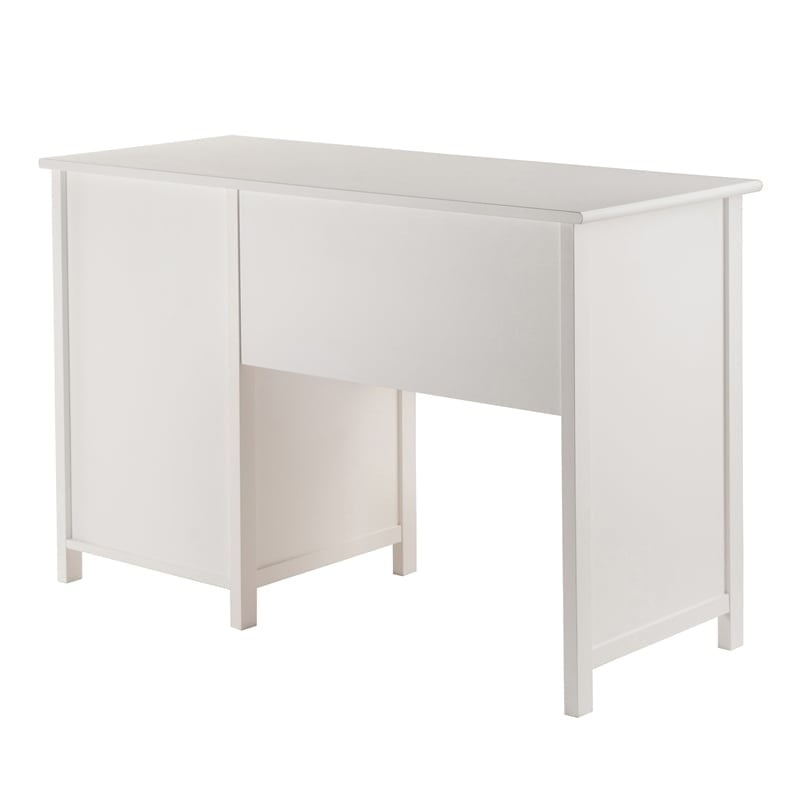 Pemberly Row Transitional Composite Wood Office Writing Desk in White
