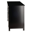 Pemberly Row Transitional Composite Wood Office Writing Desk in Black