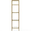 Pemberley Row Metal Antique Gold Bookcase Tempered Glass Narrow 73