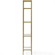 Pemberley Row Metal Antique Gold Bookcase Tempered Glass Narrow 73