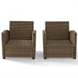 Pemberly Row 2 Piece Outdoor Wicker Seating Set