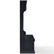 Pemberly Row Coastal Wood Hall Tree in Distressed Black Finish