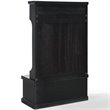 Pemberly Row Coastal Wood Hall Tree in Distressed Black Finish
