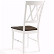 Pemberly Row Wood Turned Leg Dining Side Chair in White (Set of 2)