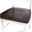 Pemberly Row Wood Turned Leg Dining Side Chair in White (Set of 2)