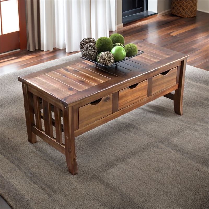 Pemberly Row Indoor/Outdoor Patio Coffee Table