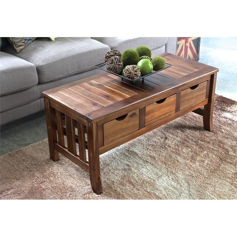 Pemberly Row Indoor/Outdoor Patio Coffee Table