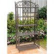 Pemberly Row Iron Bakers Rack in Matte Brown
