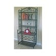 Pemberly Row Iron Bakers Rack in Verdi Gris