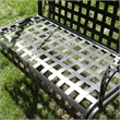 Pemberly Row Iron Patio Porch Swing in Antique Black