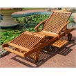 Pemberly Row Outdoor Chaise Lounge with Wheels