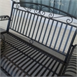 Pemberly Row Iron Patio Porch Swing in Black