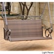 Pemberly Row Patio Loveseat Swing in Antique Brown