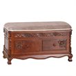 Pemberly Row 2 Drawer Storage Bench in Walnut Stain