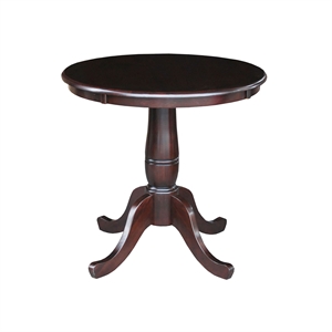 Pemberly Row 30&quot Round Dining Table in Rich Mocha