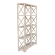 Pemberly Row Unfinished 4-Tier 'X' Sided Double Shelf Unit