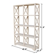 Pemberly Row Unfinished 4-Tier 'X' Sided Double Shelf Unit