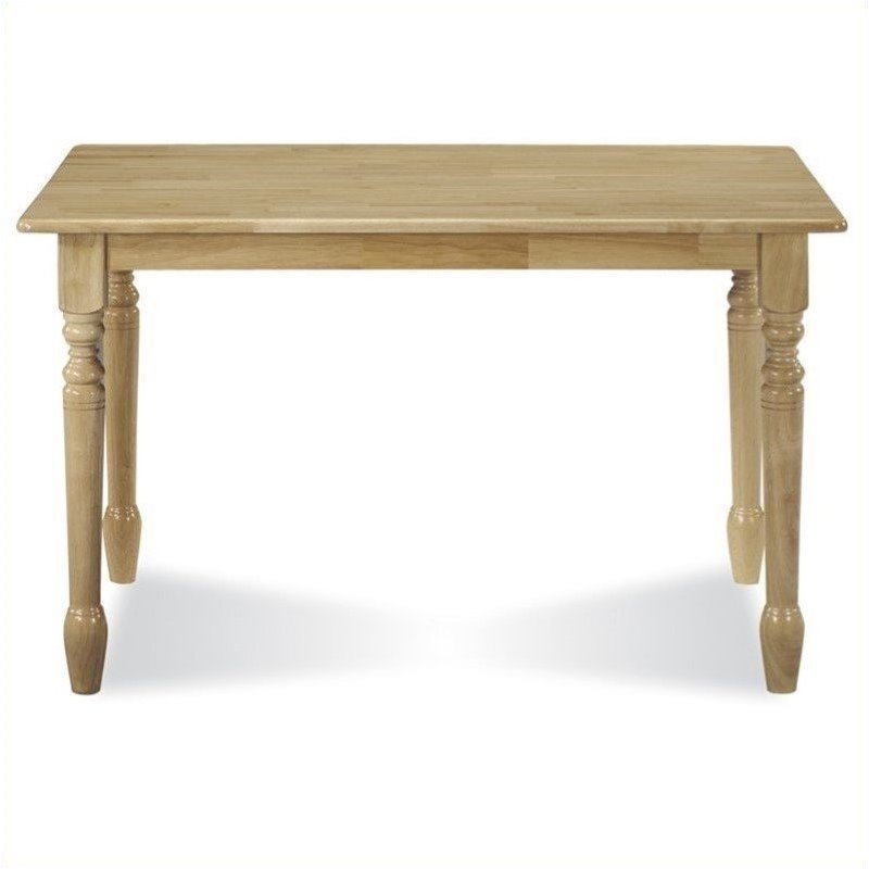 Pemberly Row Solid Casual Dining Table in Natural Brown