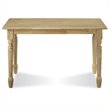 Pemberly Row Solid Casual Dining Table in Natural Brown